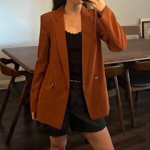 Burnt Orange/Brown Blazer - Size 0